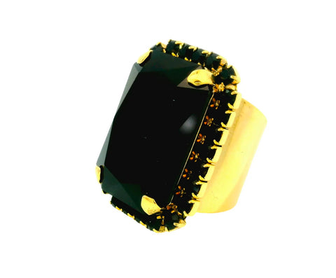 Jet Black Mini Soleil Ring