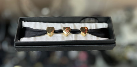 Love Heart Gold Hair Charms