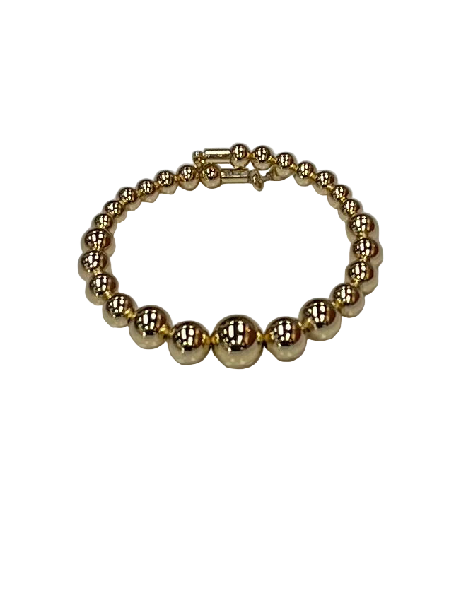 Beaded Armor Gold Coil Bracelet