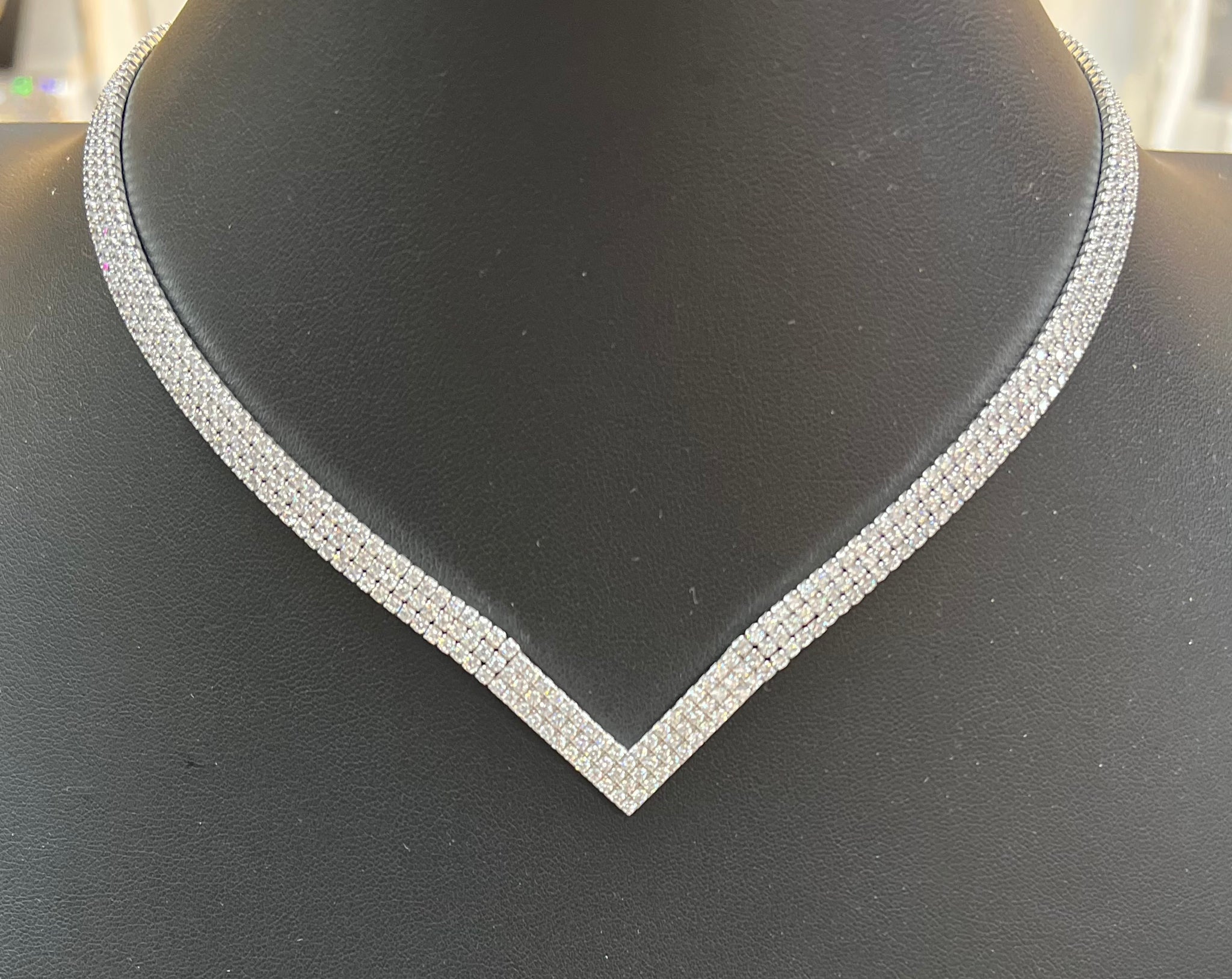 Classic V-Neck Diamond Necklace