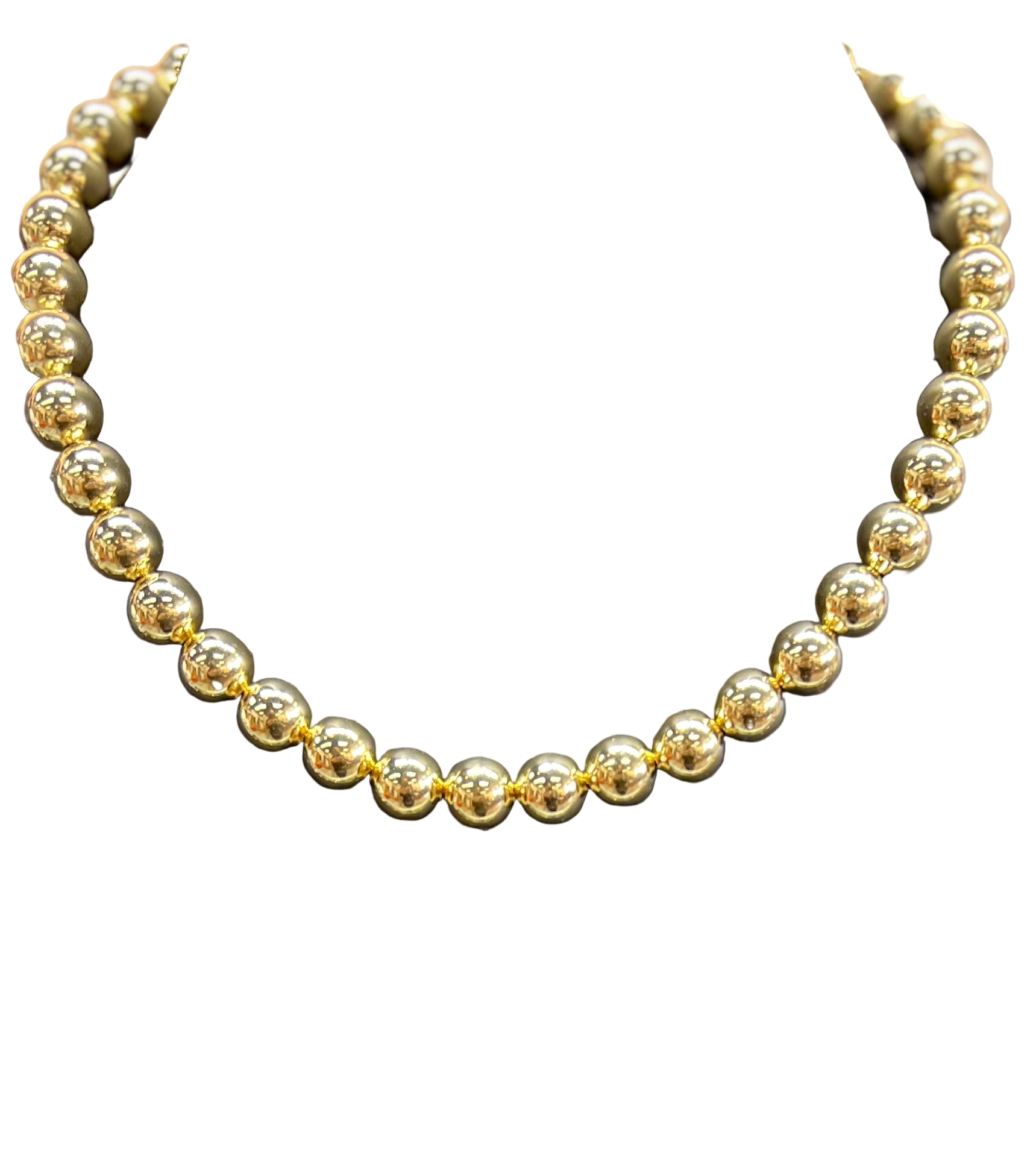 10MM Gold Ball Necklace