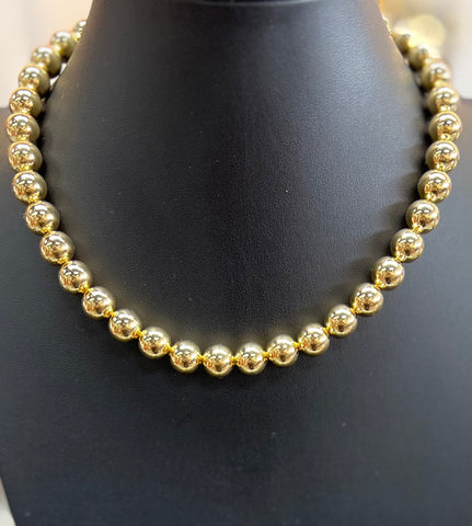 10MM Gold Ball Necklace