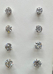3 Carat Lab Grown Diamond Stud Earrings