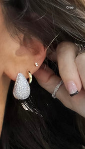 Pave Teardrop Earrings