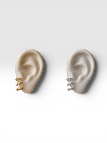 Stacked Pave Claw Earring