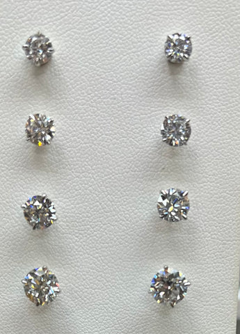 2 Carat Lab Grown Diamond Stud Earrings