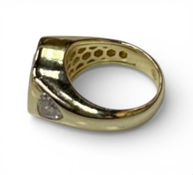 Diamond Square Cut Pinky Ring