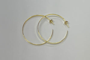 Gold Classic Medium Thin Hoop Earrings