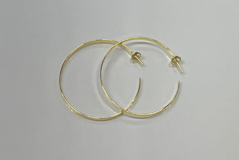 Gold Classic Medium Thin Hoop Earrings