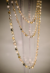 Triple Pop Pow Metallic Triple Strand Necklace