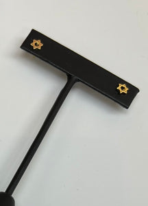 Gold Star Of David Stud Earrings
