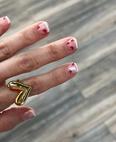 Gold Puffy Heart Ring