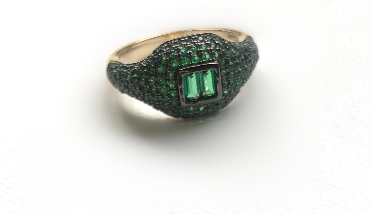 Green Emerald Stone Ring