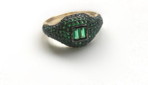 Green Emerald Stone Ring