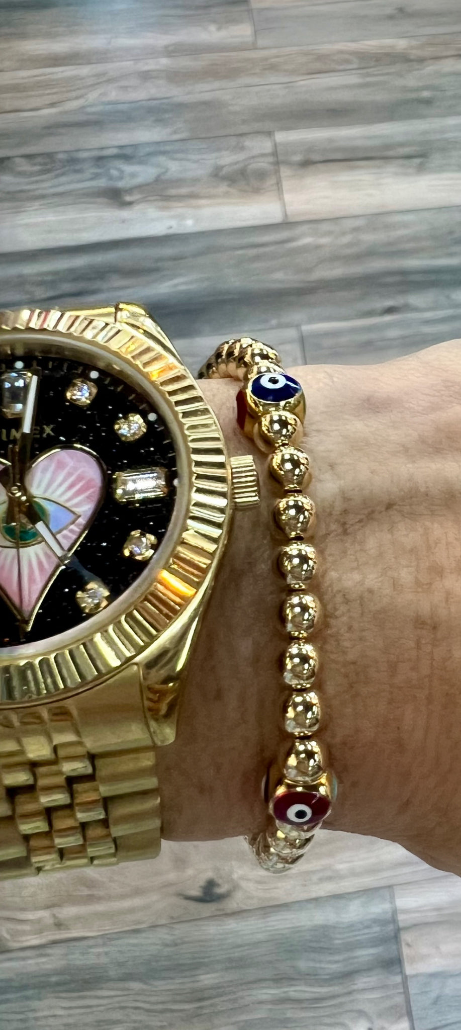 Gold Multicolored Evil Eye Bracelet
