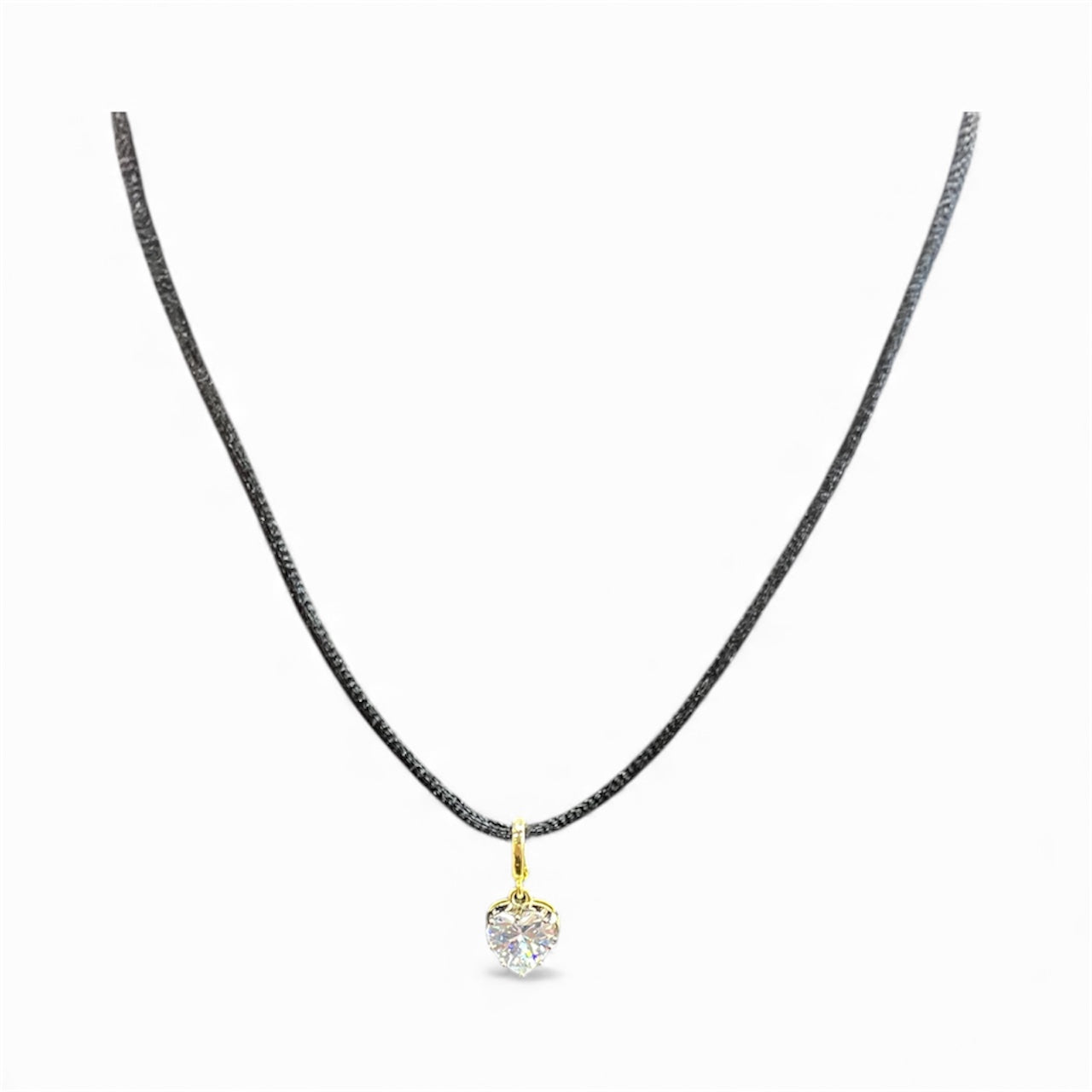 Heart Charm Rope Necklace