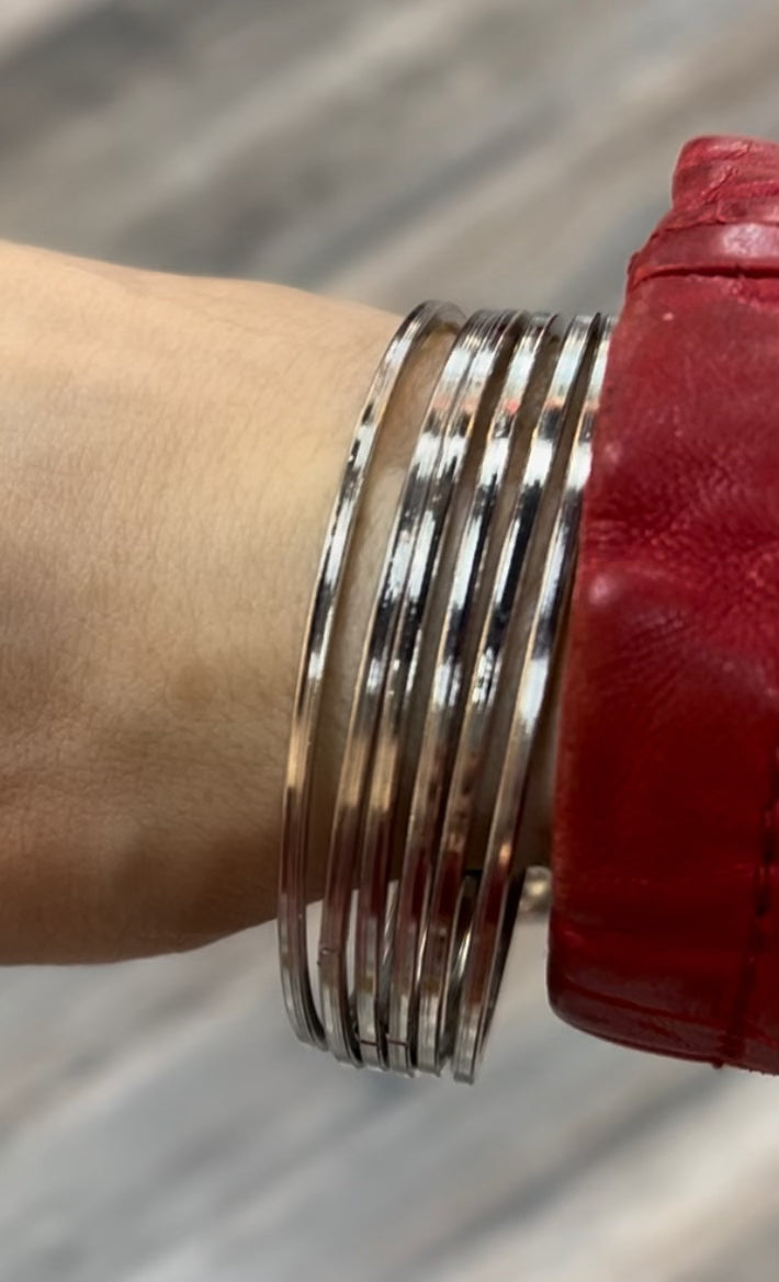 Silver Bangle Set
