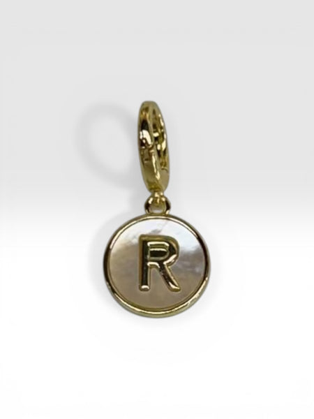 Mother of Pearl Initial Charm