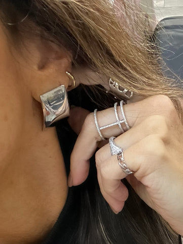 Silver Statement Earring