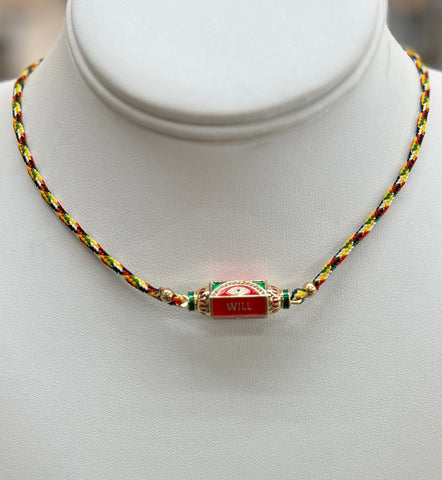 Red/Green Evil Eye Barrel Necklace