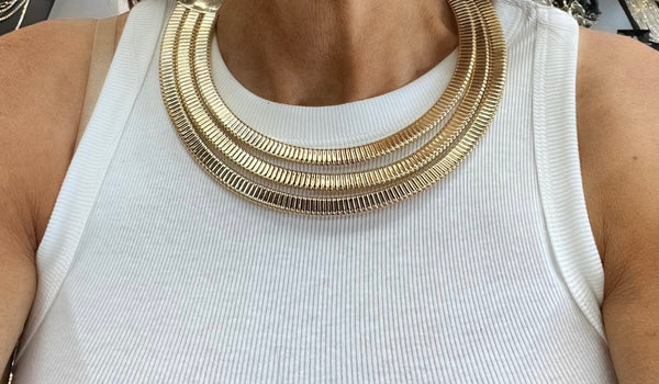 Gold Triple Coil Necklace