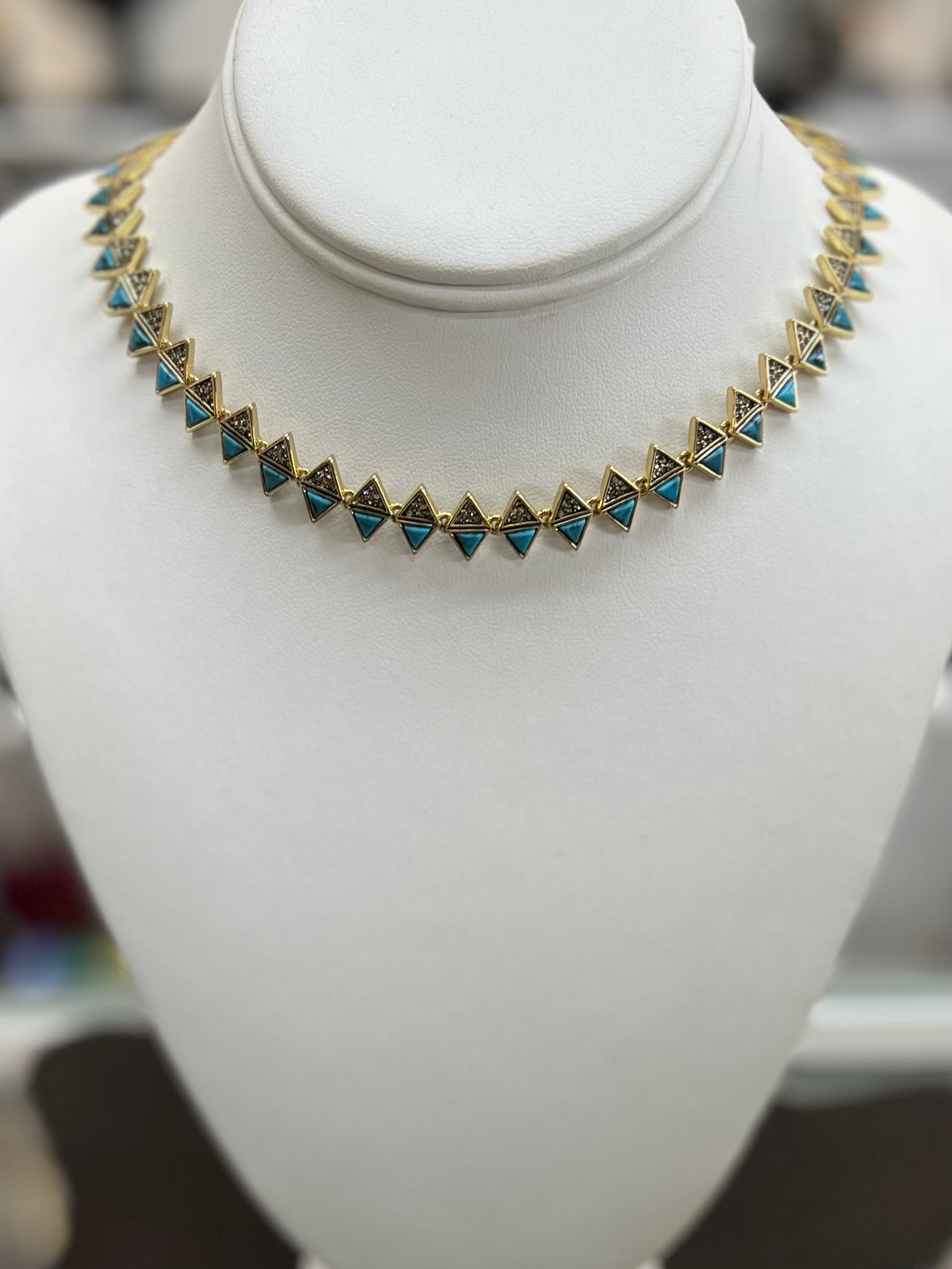 Turquoise Triangle Necklace