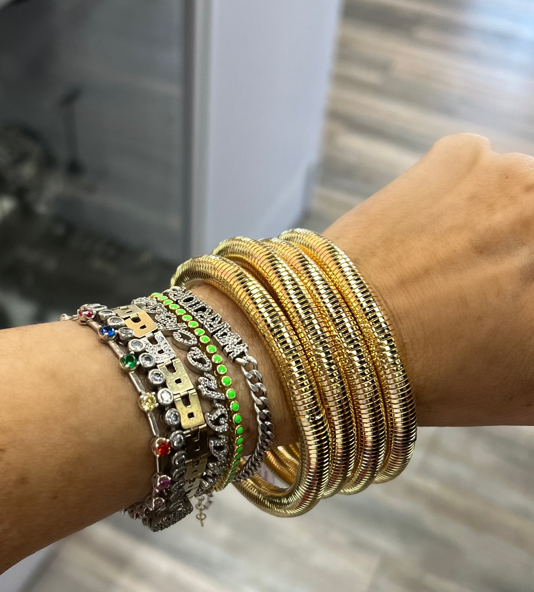 Small Gold Coil Bracelet