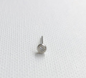 Silver Solitaire Stud