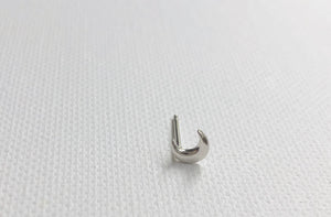 Silver Crescent Moon Stud