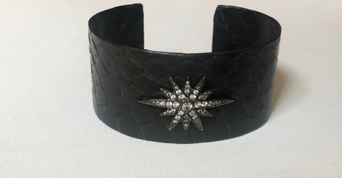 Black Snake Starburst Cuff