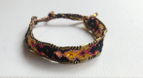 Black Multi-Colored Friendship Bracelet
