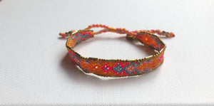 Orange Multi-Colored Friendship Bracelet