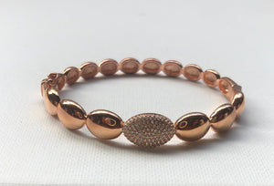 Rose Gold Ball Bangle Bracelet