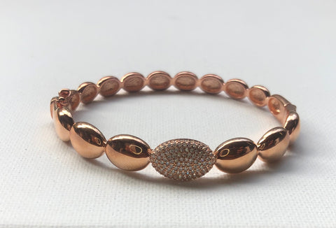 Rose Gold Ball Bangle Bracelet