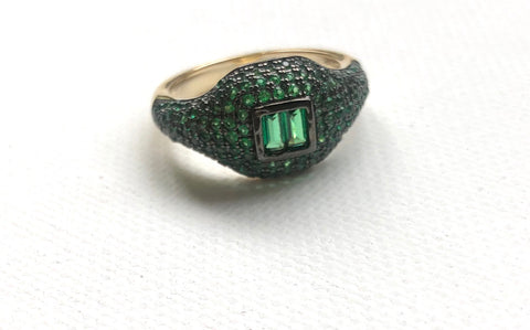 Green Emerald Stone Ring