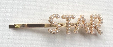 Gold STAR Pearl Barrette