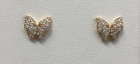 Gold Butterfly Stud
