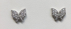 Silver Butterfly Stud