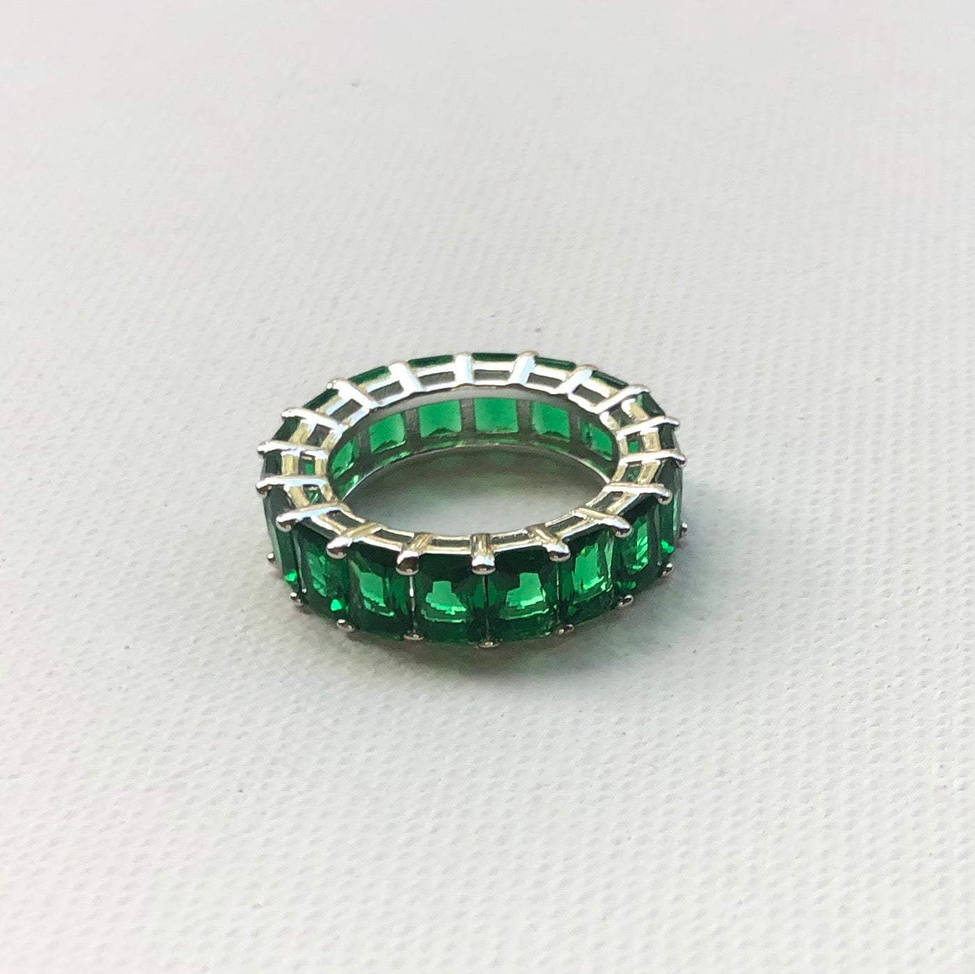 Emerald Green Eternity Band