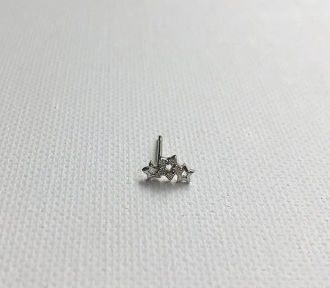 Silver Triple Star Stud