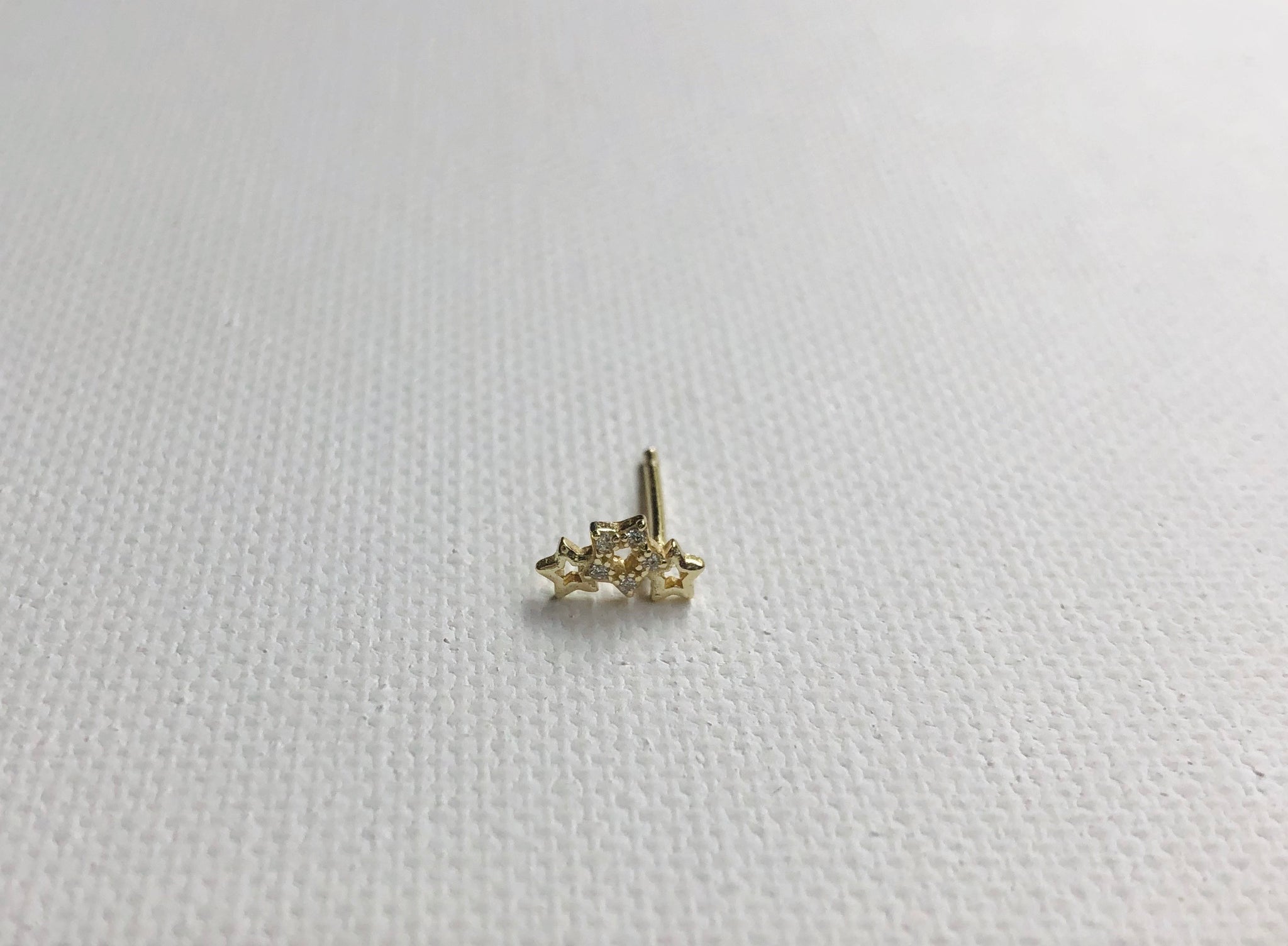 Gold Triple Star Stud