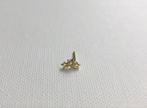 Gold Triple Star Stud