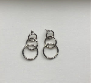 Silver Hanging Circle Hoop