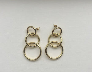 Gold Hanging Circle Hoop