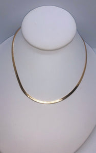 Classic Gold Herringbone Necklace
