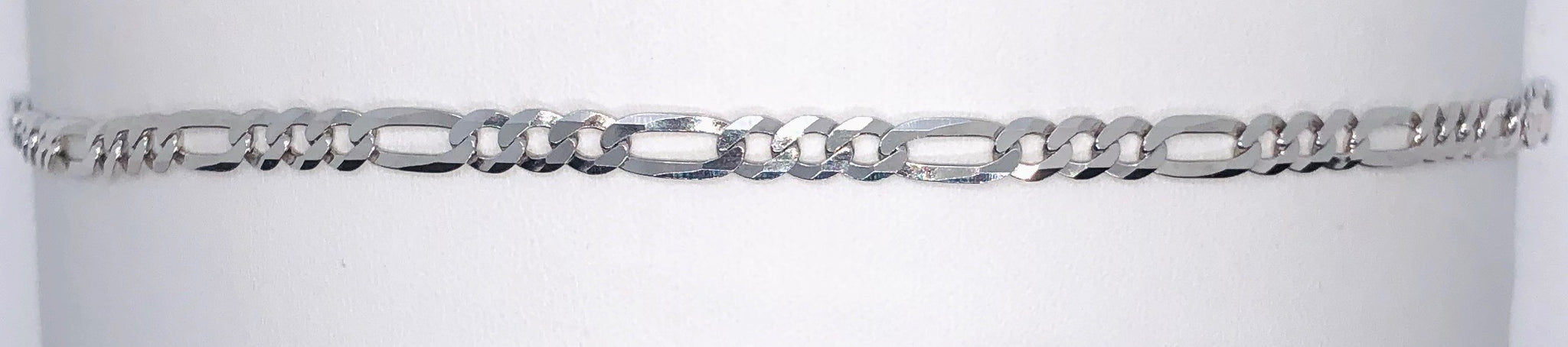 Silver Figaro Chain Bracelet