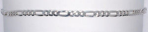 Silver Figaro Chain Bracelet