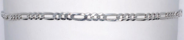 Silver Figaro Chain Bracelet