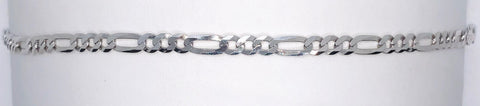 Silver Figaro Chain Bracelet