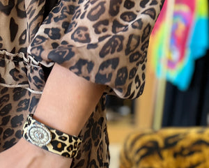 Cheetah Pony Hair Cuff
